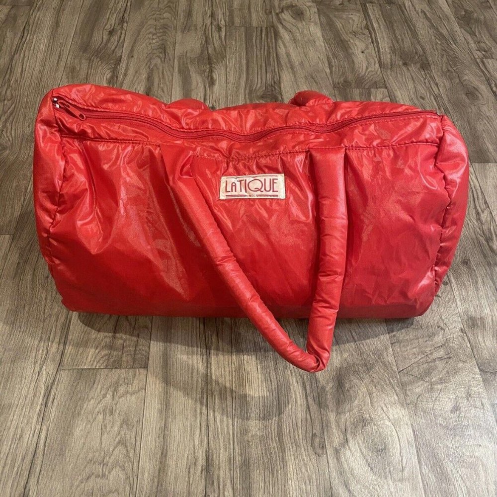 Vintage Latique Red‎ Duffle Bag RARE *View photos*